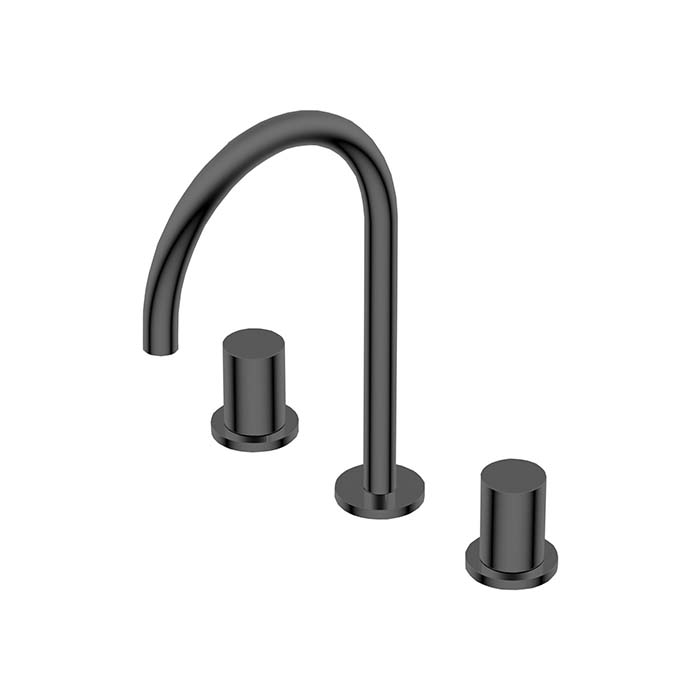 Ritmonio Diametro35 S Смеситель для раковины, на 3 отв, цвет: Brushed Black Chrome