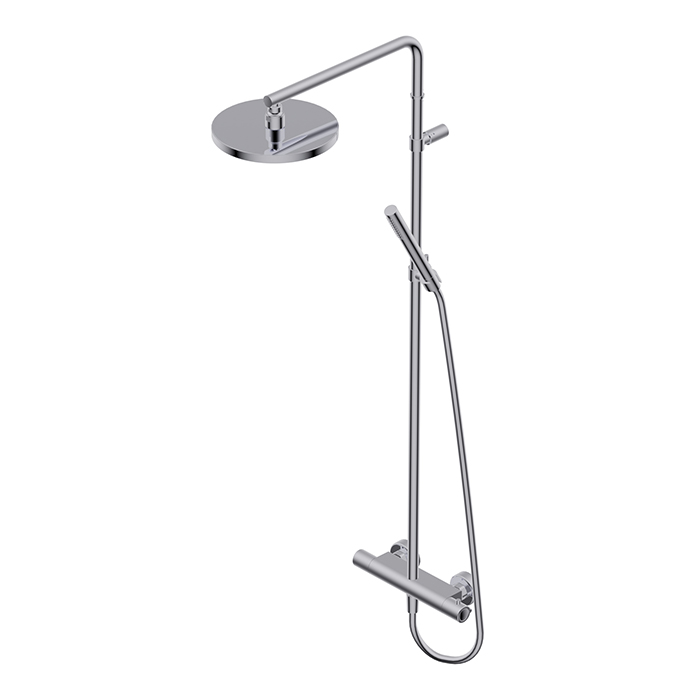 Ritmonio Shower column sets Душевая стойка, с термостатическим смесителем верхним душем из латуни D-, ручным душем, цвет: Brushed