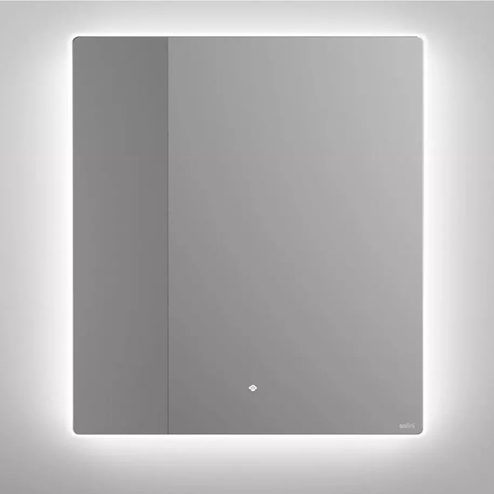 Salini Зеркало для ванны OMBRA, с LED подсветкой, влагостойкое AGC Сrystalvision, сенс. выкл, крепления, обогрев, антизапот