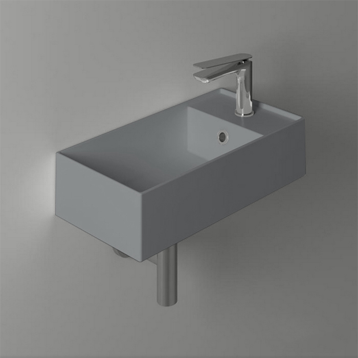 Simas Agile Раковина подвесная, Dx, с 1 отв, цвет: Cemento matt