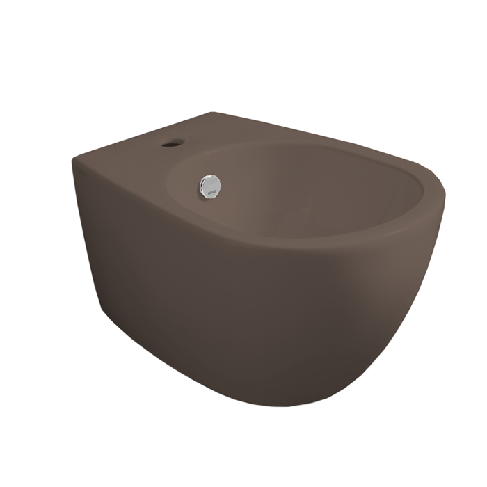 Simas Vignoni биде подвесное, с 1 отв, цвет: moka matt