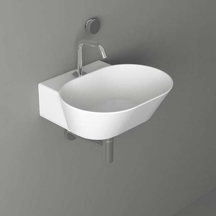 Simas Wave Раковина, 1 отв, цвет: белый