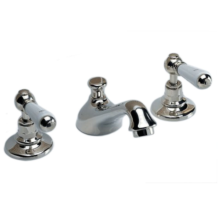 Devon&Devon Dandy Смеситель для раковины, 3 отв, с донным клапаном, цвет: никель блестящий