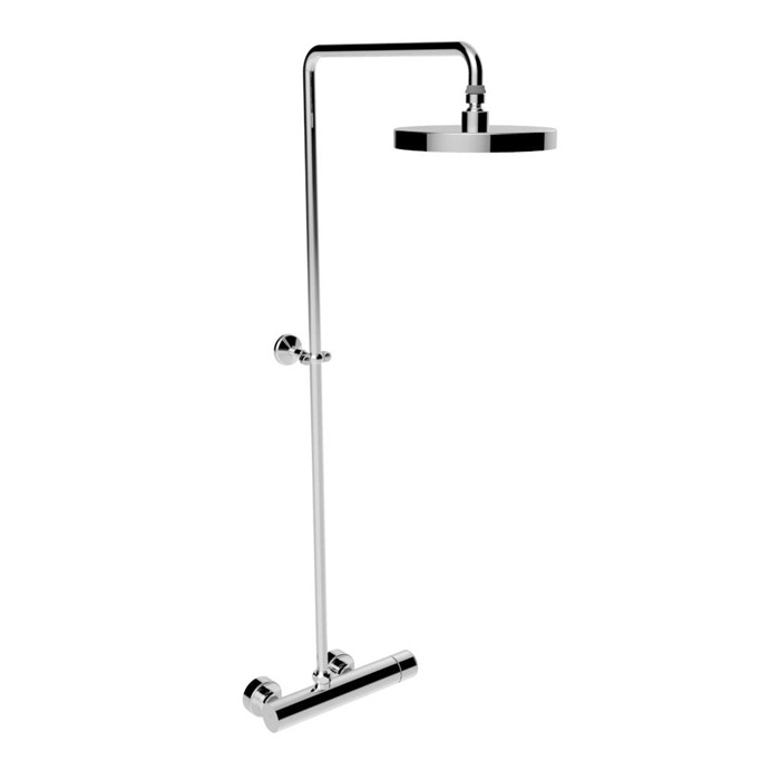 Stella Bamboo Душевой комплект 3283/301-200: смеситель, штанга+верхний душ, цвет: хром