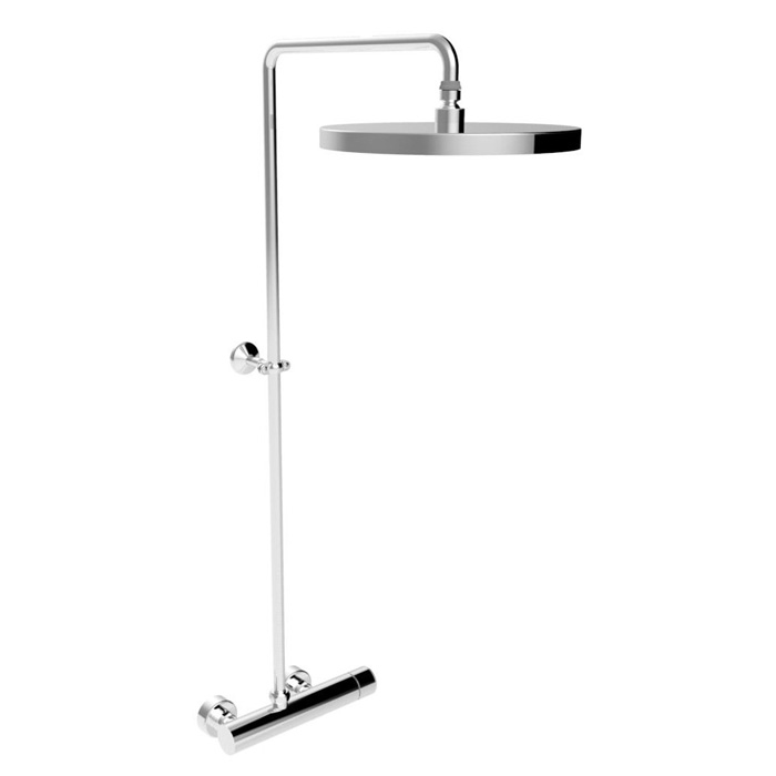 Stella Bamboo Душевой комплект 3283/301-300: смеситель, штанга+верхний душ, цвет: хром