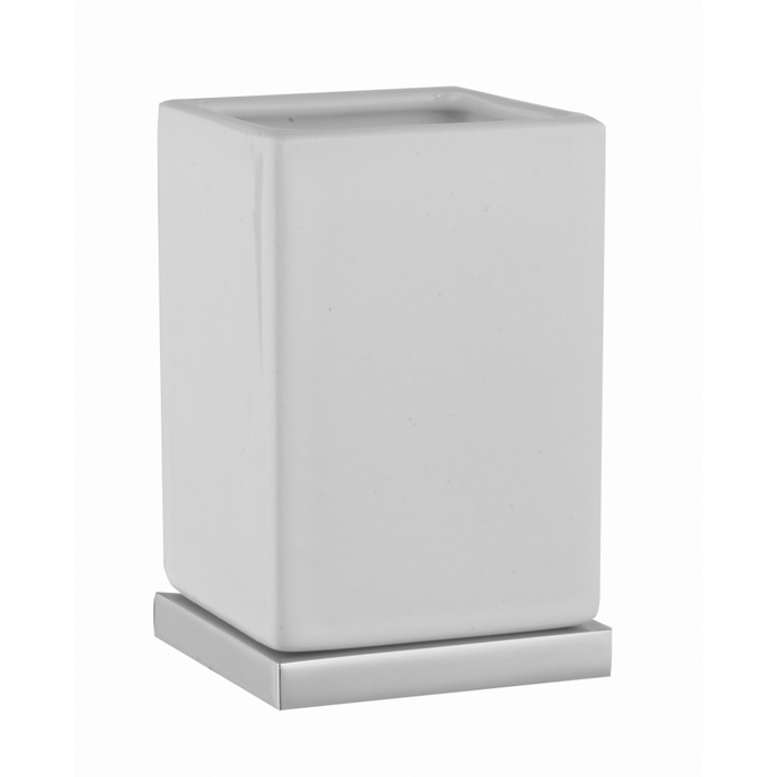 Stella Bamboo Quadro Стакан с подставкой настольный 1014/B016 цвет: хром
