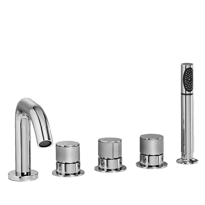 Stella Bamboo Смеситель на борт ванны на 5 отверстий 3256TR308, цвет: хром