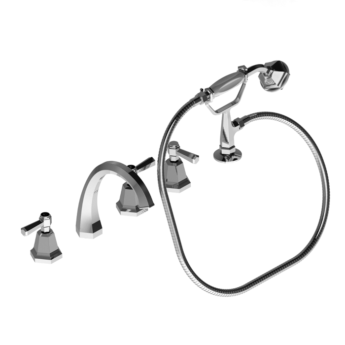 Stella Eccelsa Leve Смеситель на борт ванны на 5 отверстий 3256TR/307, цвет: хром