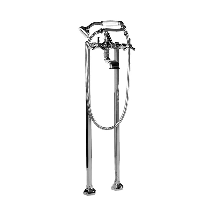 Stella Eccelsa Напольный смеситель для ванны 3274CL306FB с ручным душем, цвет: хром