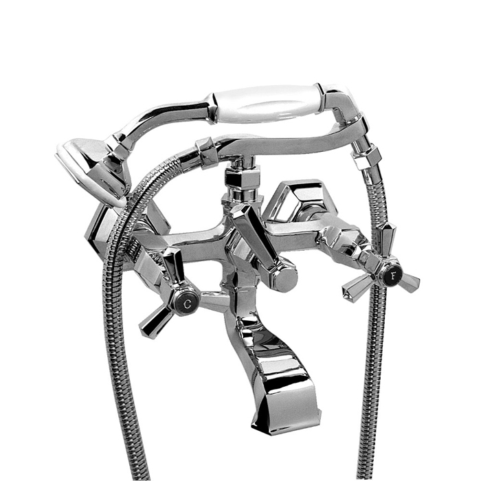 Stella Eccelsa Смеситель для ванны 3274/306FB с ручным душем, цвет: хром