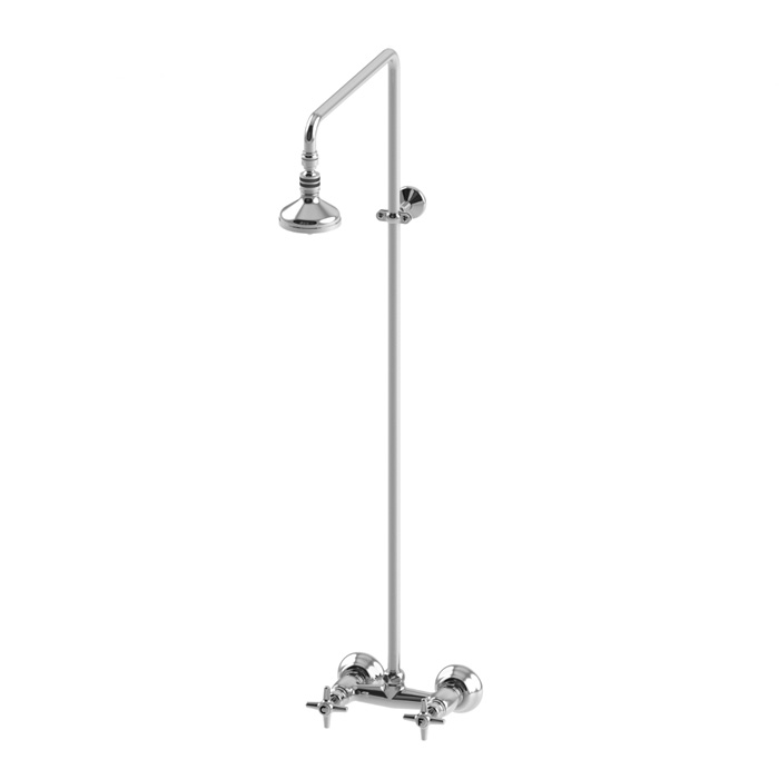 Stella Italica Душевой комплект 3283/301/314A-90: смеситель, штанга+верхний душ, цвет: хром