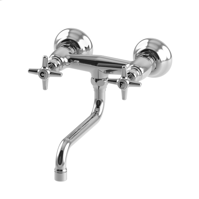 Stella Italica Смеситель для мойки настенный 3243/200, цвет: хром