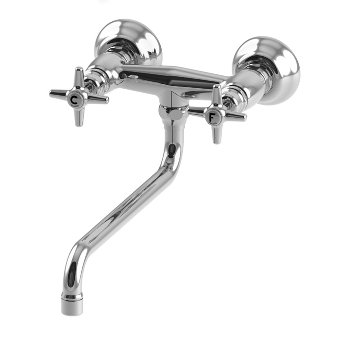 Stella Italica Смеситель для мойки настенный 3243/300, цвет: хром