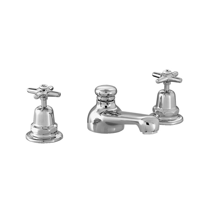 Stella Italica Смеситель для раковины на 3 отверстия 3224P EXTRA, с донным клапаном, цвет: хром