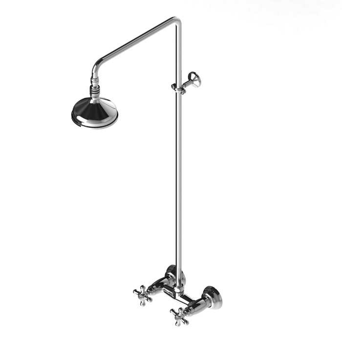 Stella Roma Душевой комплект 3283/301/314A-140: смеситель, штанга+ручной+верхний душ, цвет: хром