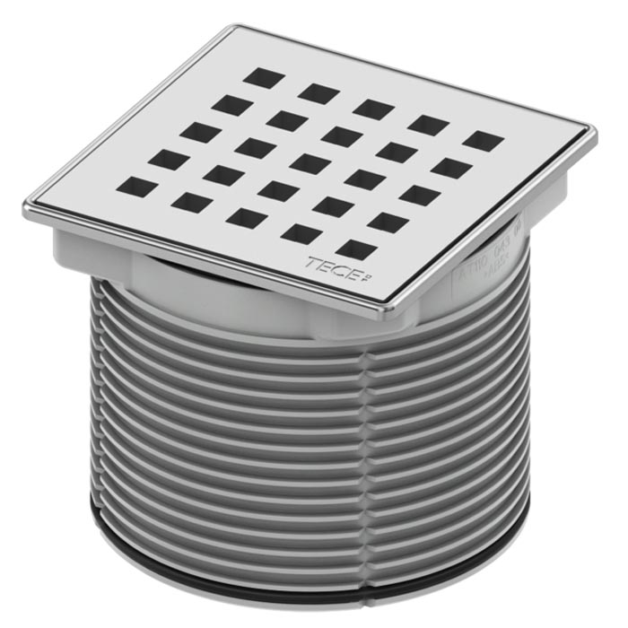 TECEdrainpoint S quadratum Декоративная решетка с монтажым элементом, сталь