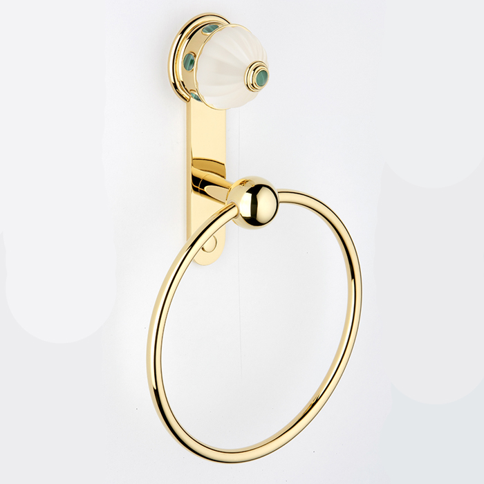 THG Amboise Malachite Держатель - кольцо, подвесной, цвет: золото