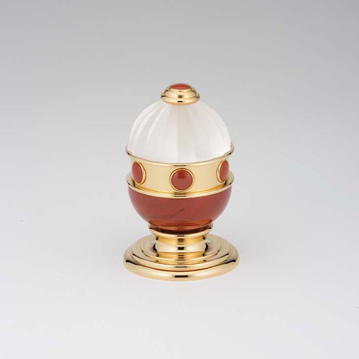 THG Cheverny Jaspe rouge Вентиль смесителя для раковины, вставки красная яшма, цвет: полированное золото
