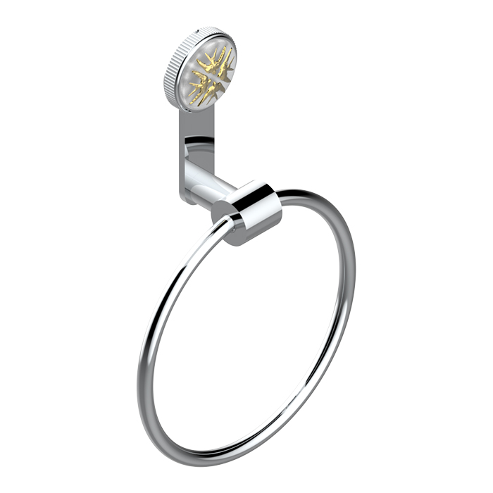 THG Hirondelles Gold Stamped Полотенцедержатель-кольцо, цвет: хром