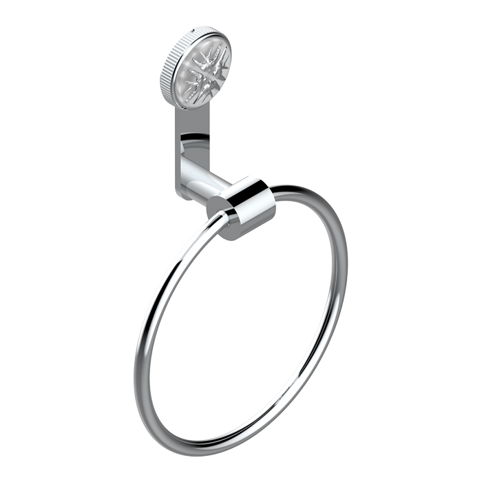 THG Hirondelles Platinum Stamped Полотенцедержатель-кольцо, цвет: хром