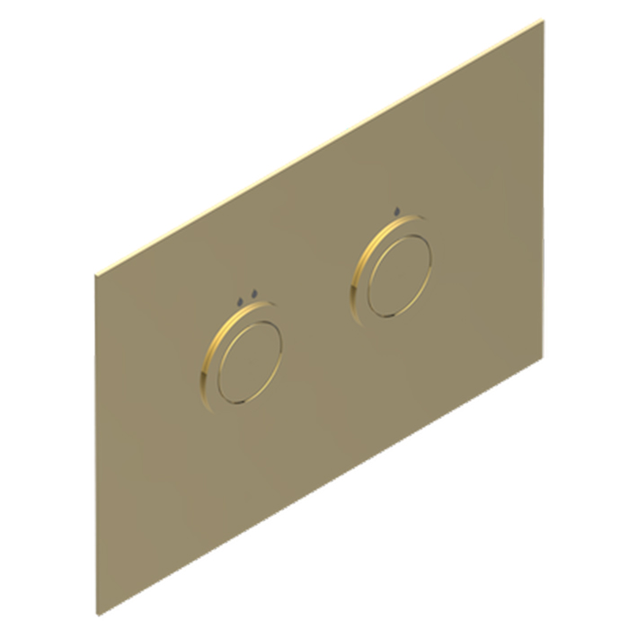 THG Клавиша смыва для унитаза двойная, для инсталляций TECE, цвет: Matt gold color PVD