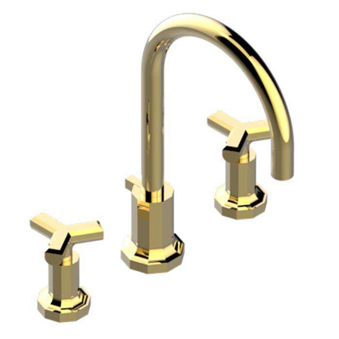 THG Les Ondes Смеситель для раковины, на 3 отв, цвет: Soft matt gold