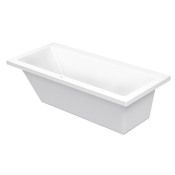 Duravit VERO Ванна, акриловая, прямоугольная встраиваемая или с панелями, наклон спины слева, цвет: белый