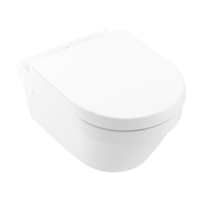 Villeroy&Boch Architectura Унитаз подвесной, безободковый, сиденье микролифт, CeramicPlus, цвет: альпийский белый