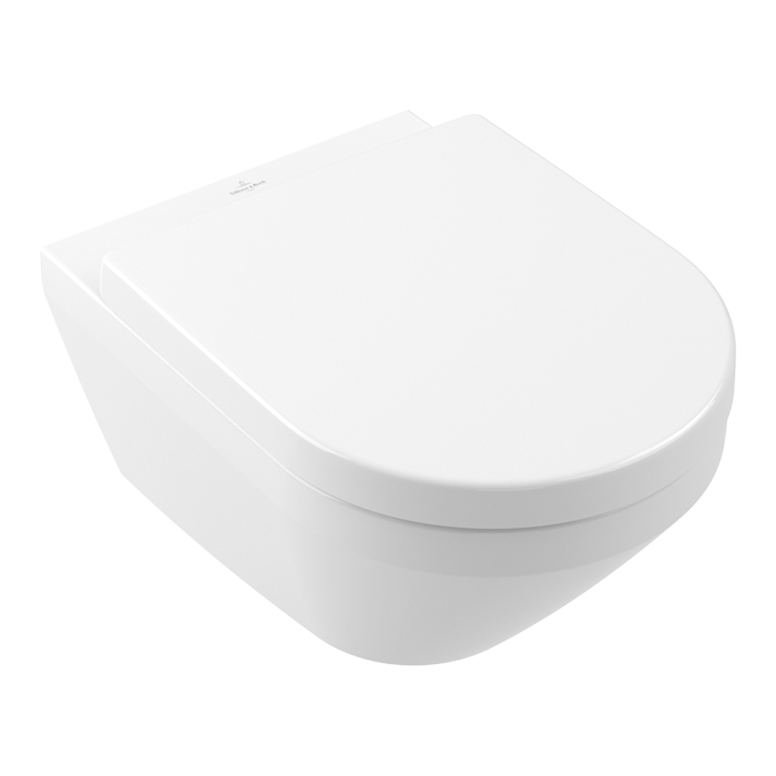 Villeroy&Boch Architectura Унитаз подвесной, безободковый, смыв Tornado, сиденье SoftClosing, CeramicPlus, цвет: альпийский белый