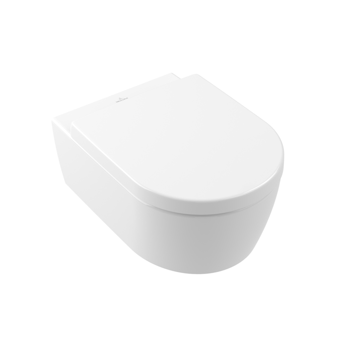 Villeroy&Boch Avento Комплект унитаз-подвесной, сиденье QuickRelease, SoftClose, цвет: альпийский белый