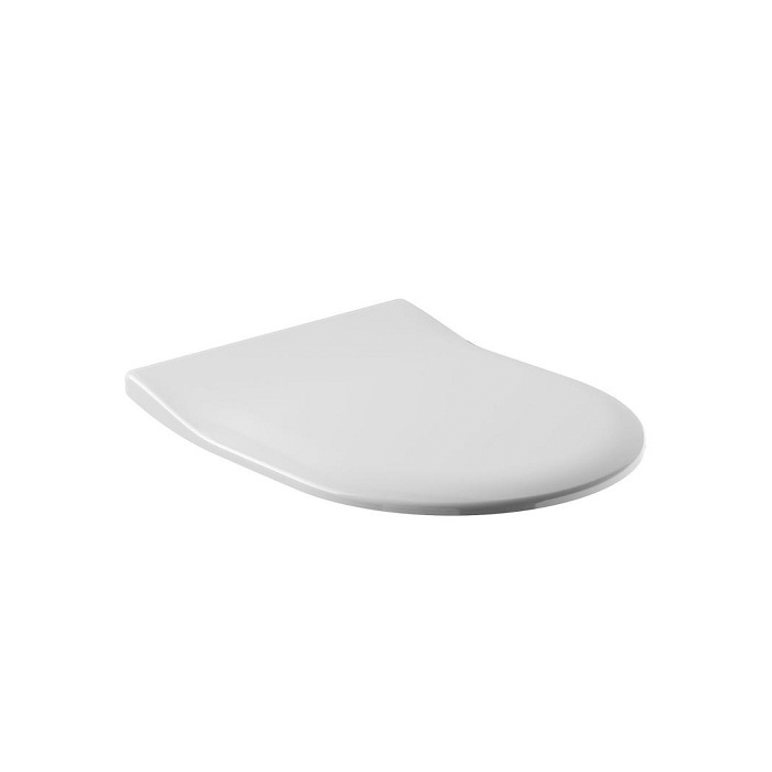 Villeroy&Boch Avento Сиденье для унитаза, с микролифтом, тонкое, цвет: белый/нержавеющая сталь