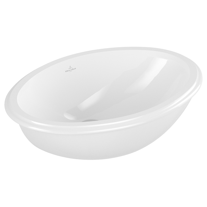 Villeroy&Boch Evana Раковина, без отв, встраиваемая под столешницу, с переливом, с крепежом, цвет: альпийский белый