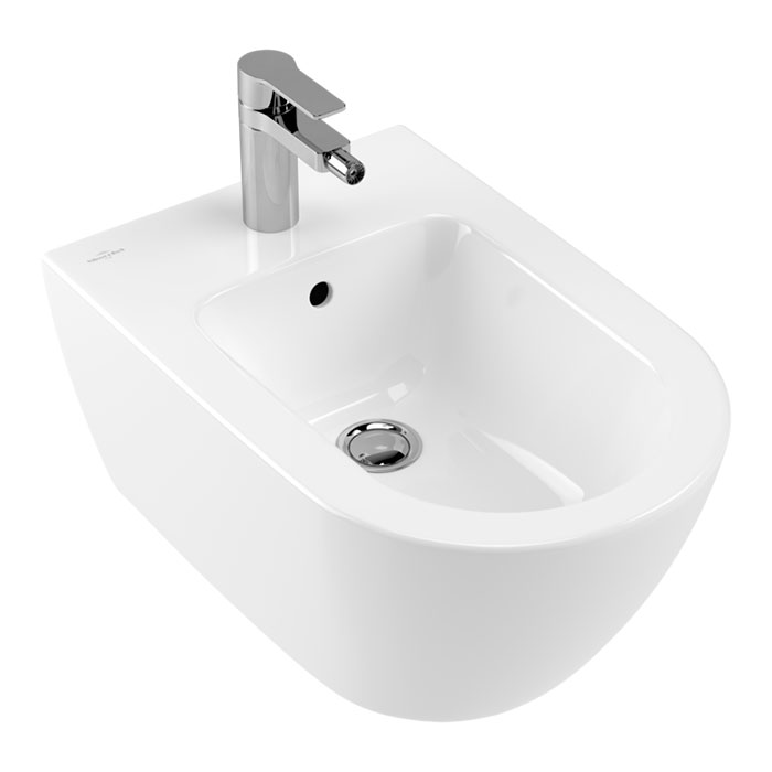Villeroy&Boch Subway 2.0 Биде подвесное, 1 отв, CeramicPlus, цвет: альпийский белый