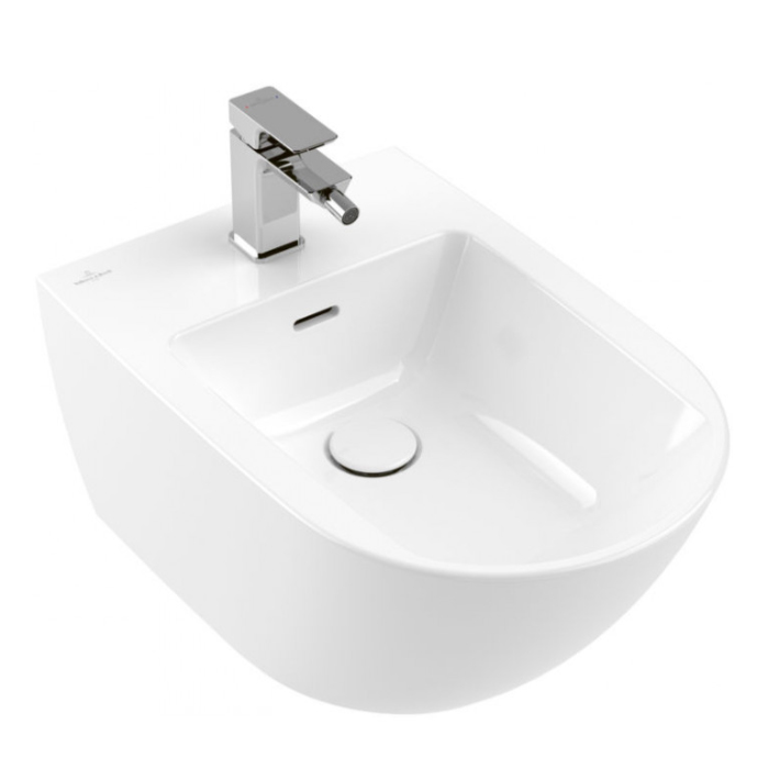 Villeroy&Boch Subway 3.0 Биде подвесное, 1 отв, CeramicPlus, цвет: альпийский белый