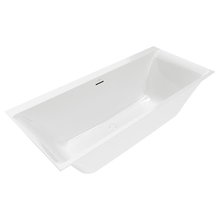 Villeroy&Boch Subway 3.0 Ванна встраиваемая, слив по центру, компл. ножек, слив-перелив: белый, материал: Quaryl, цвет: альпийский белый