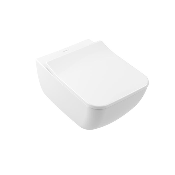 Villeroy&Boch Venticello Унитаз подвесной, безободковый, в комплекте сиденье SlimSeat, микролифт, цвет альпийский белый