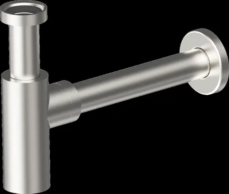 AQG, круглый сифон MINIMALISTA 1”1/4 из латуни, цвет никель сатин (PVD)