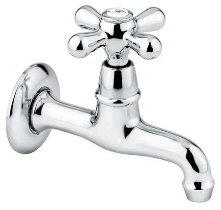 Emmevi Deco Classic, настенный одновентильный кран для раковины (излив ), цвет хром