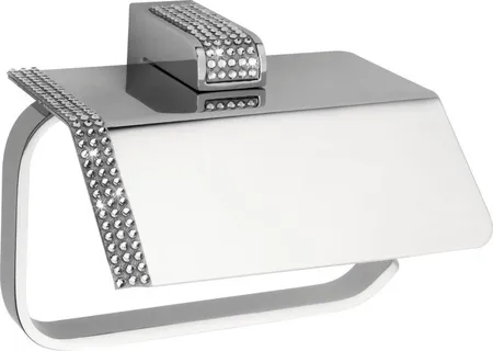 Sanibano Diamond, бумагодерж. с крышкой и полосой крист, цвет хром-кристаллы Swarovski crystal