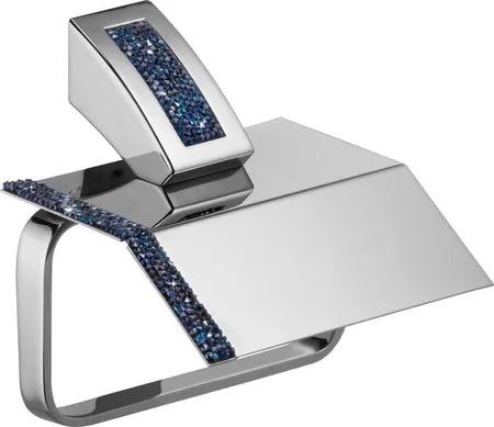Sanibano Estrella, бумагодерж. с крышкой, цвет хром-кристаллы Swarovski bermudа blue