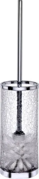 Surya Crystal, напольный ерш без крышки, прозрачное стекло, цвет хром