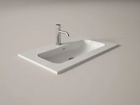 Visobath Idea, керамическая раковина с отв. под смеситель, цвет белый глянцевый