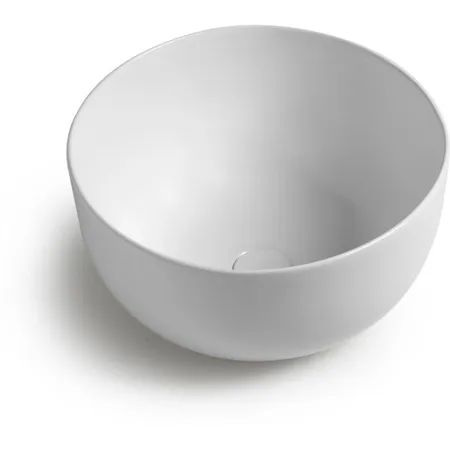 White Ceramic Dome, накладная круглая раковина, в комплекте с донным клапаном, цвет синий матовый