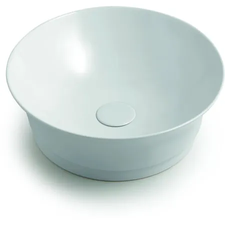 White Ceramic Idea, накладная круглая раковина, цвет белый глянцевый