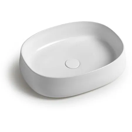 White Ceramic Jumper, накладная прямоугольная раковина, цвет розовый матовый