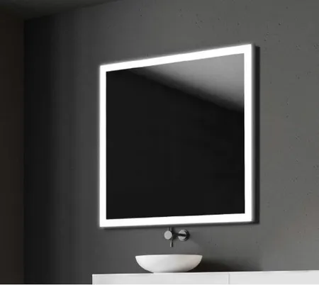 Xpertials Etna, зеркало, 2 датчика: LED подсветка с регулировкой яркости и антизапотевание, профиль черный матовый