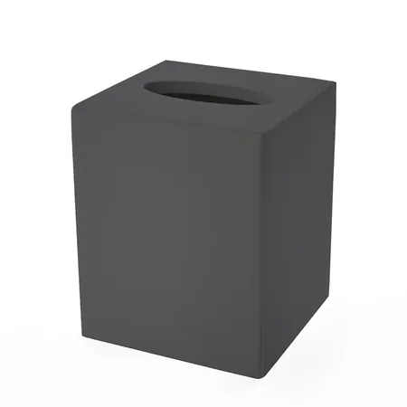 3SC Mood Black Контейнер для бумажных салфеток, квадратный, настольный, композит Solid Surface, цвет: чёрный матовый