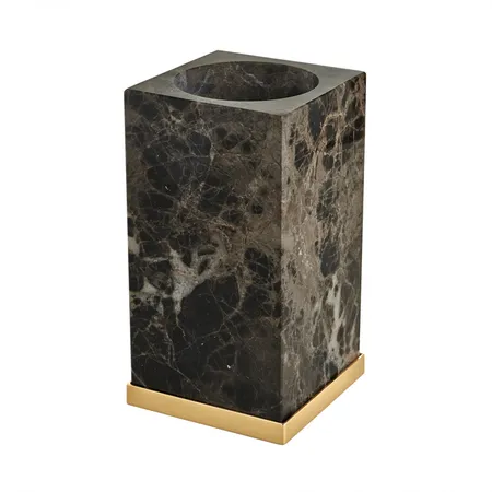 3SC Palace Marmo Стакан настольный, цвет: мрамор Emperador dark/золото 24к