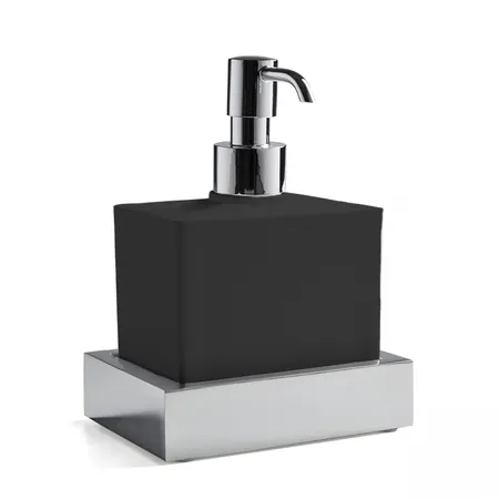3SC SK 3.0 Дозатор подвесной, композит Solid Surface, цвет: чёрный/хром