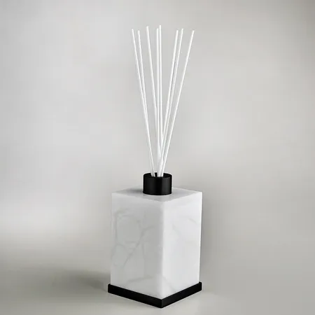 3SC Baster Square Ароматический диффузор, настольный, цвет: алебастр/Black Metal Brushed PVD